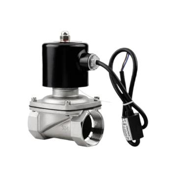 Imagem de Válvula solenóide fêmea BSPT à prova d'água 24V 220V 1/2" 3/4" -2", aço inoxidável 304 durável para aplicações de água, gás e óleo(Underwater-DN50,220V)