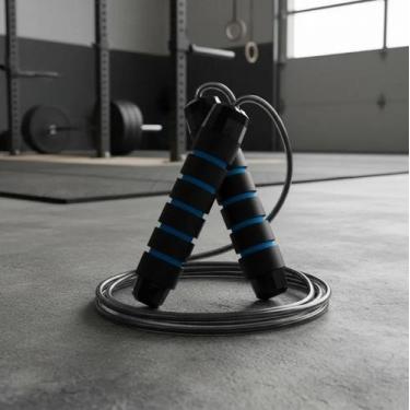 Imagem de Corda De Pular Profissional Speed Rope Funcional Ajustável MKFIT, Azul