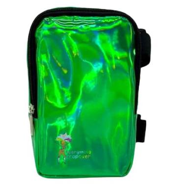 Imagem de Bolsa de coxa holográfica | Arnês de perna para mulheres | Bolsa de cintura ao ar livre | Pochete de caminhada de carnaval com alças ajustáveis, Verde, One Size, Bolsa de coxa regular