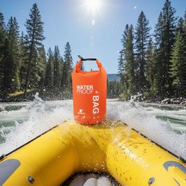 Imagem de Fique seco e protegido, sacos secos com cores sortidas para caiaque, passeios de barco, acampamento e pesca