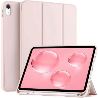 Imagem de Capa Slim para iPad Air M3/M2 (11" Polegadas, 2025/2024) e iPad Air 5/4 Geração (10,9" 2022/2020), Case com Suporte para Apple Pencil Auto Liga/Desliga, Anti Imapacto com Fechamento Magnético (Rosa)
