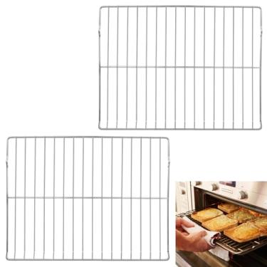 Imagem de WB48T10095 Rack de forno para substituição de rack de fogão de forno GE Range 60.3 cm x 43.9 cm, rack de forno de aço inoxidável Hotpoint Gas 304 WB48K5019 AP5665850 PS249547 (pacote com 2)