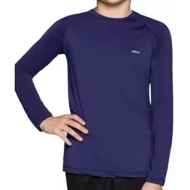 Imagem de Camiseta Infantil Proteção Solar Uv 50+ Manga Longa Selene, Azul marin