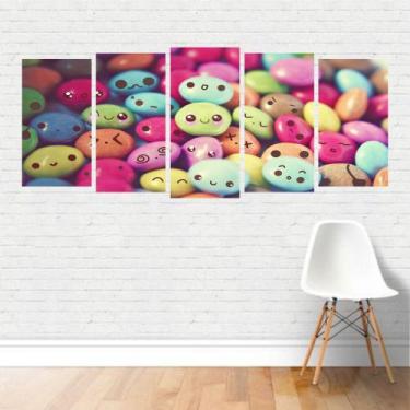 Imagem de Quadro Alimentos Comidas M&M's Candy Doces Balas Canvas - Plinplin