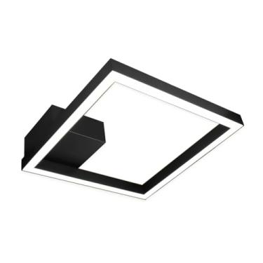 Imagem de Plafon de Sobrepor Led 3000k 22w Alumínio Preto Pl1993