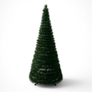 Imagem de Árvore de Natal Dobrável Espiral, Verde, 1,50m, Estrutura Metálica Reforçada, Montagem Rápida, Compacta para Decoração Natalina, Arvore de Preguiçoso