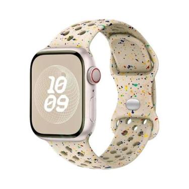 Imagem de Pulseira De Borracha Colorida Para Apple Watch Band 44mm 45mm 46mm 49m