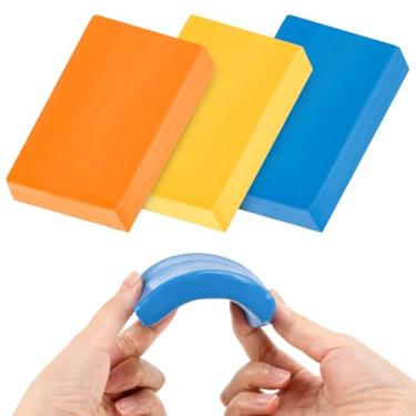 Imagem de MAQIHAN Barras de argila detalhamento automático - pacote com 3 barras de argila para carro sem arranhões Barra de argila para carro roda para-brisa espelho cuidado pintura Fallout Remove azul amarelo