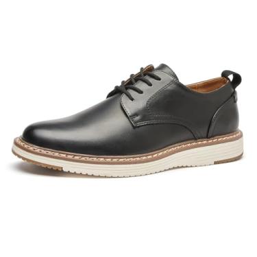 Imagem de CLOWSE Sapato Oxford masculino casual, moderno, para negócios, formal, confortável, para trabalho e escritório, Preto, 45