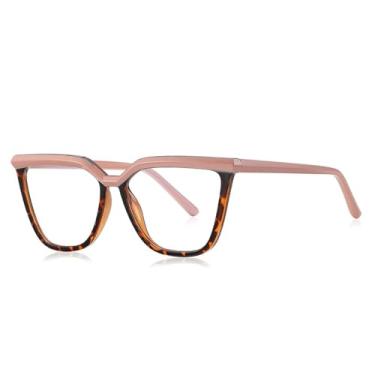 Imagem de Armação de óculos com bloqueio de olho de gato para mulheres, luxo, retrô, transparente, fashion (3)