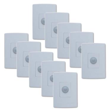 Imagem de Sensor de Presença 180° com Fotocélula de Embutir 4x2 – Automação de Iluminação e Economia de Energia Residencial e Comercial 10 unidades