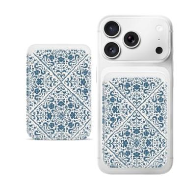 Imagem de Suporte magnético para iPhone, carteira fina de couro PU, capa para cartão, capa traseira para cartão, acessório de telefone fofo