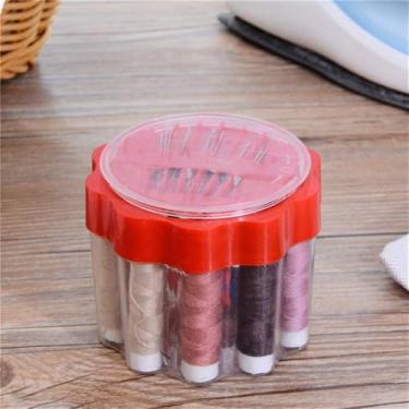 Imagem de Kit de Costura - Tesourinha, Alfinete, Dedal, Passador de Linha, Fita Métrica 64cm, Agulhas e Carreteis de Linha (25 Agulhas + 10 Carreteis)