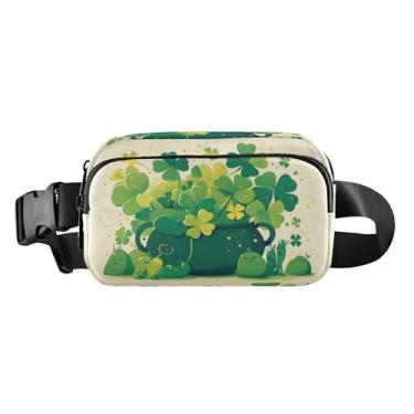 Imagem de CEBUGI Mini pochetes de caminhada para homens e mulheres, elementos do dia de São Patrício, modernos, resistentes à água, com cinto ajustável para treino, viagem, corrida