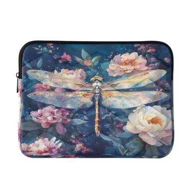 Imagem de Coikll Capa protetora para laptop Dragonfly Flowers à prova de choque para notebook de 13 a 14 polegadas