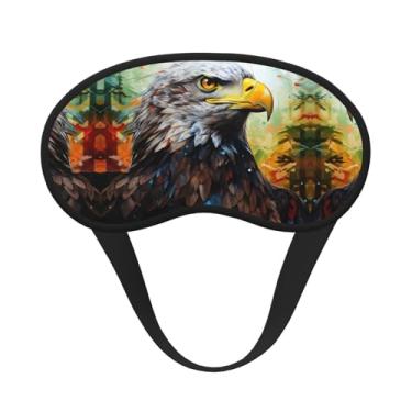 Imagem de Máscara de dormir blackout com estampa de águia, máscara para os olhos, leve, macia, para dormir, meditação, viagem, ioga