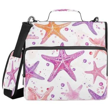 Imagem de STAYTOP Fichário de 3 anéis com zíper e alça de ombro, anéis D de 3,8 cm, material escolar e de escritório