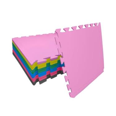 Imagem de SELLER Tapete de Encaixe em EVA – 12 peças 50×50 cm, 5mm espessura, superfície antiderrapante, modular tipo quebra-cabeça, com bordas, piso infantil, academia, brinquedoteca, proteção contra impacto e conforto (Sortido)