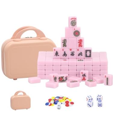 Imagem de VPH 30mm Pink American Mahjong Set Small Pink Suitcase Set