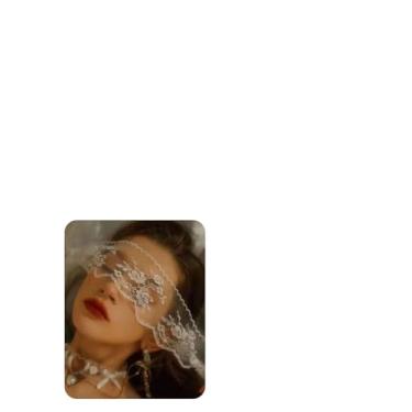 Imagem de WZNBBOY Máscara de baile de máscaras de renda sexy vendada preta máscara de olho oca flor de renda para festas à fantasia, dia dos namorados (branco D)