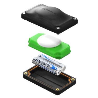 Imagem de Capa compacta com bateria estendida AirTag – usa pilhas AAA – 5 vezes mais capacidade do que CR2032 | Elevation Lab TimeCapsule | À prova d'água, bateria de substituição CR 2032