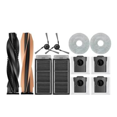 Imagem de Compatível com os aspiradores Dreame X50 Ultra, X40 Pro e S40 Enhanced Edition: peças de reposição, escova lateral principal, filtro HEPA, pano de limpeza, saco para pó e acessórios.(Light Grey)