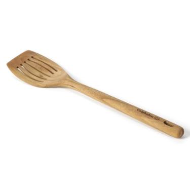 Imagem de Calphalon Prime Espátula ranhurada de madeira teca de 33 cm