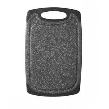 Imagem de Tábua de Corte Profissional em Polipropileno Preto Antiderrapante – Multiuso para Cozinha, Frutas, Legumes e Carnes(G)