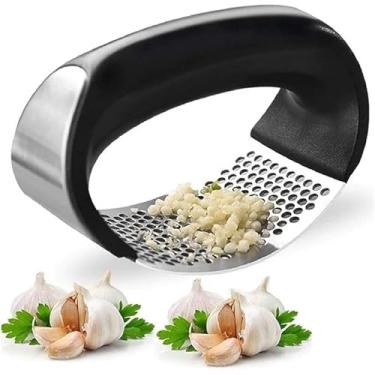 Imagem de Espremedor Amassador Triturador De Alho Inox Manual Cozinha Garlic Press