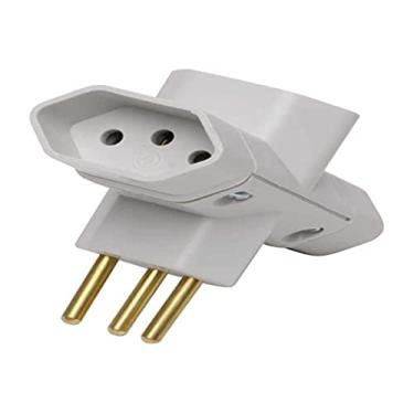 Imagem de Plugue T 3 Saídas 2P 10A Cinza Ilumi