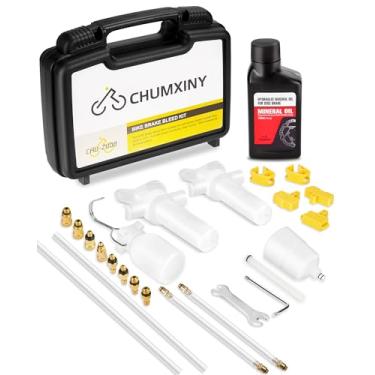 Imagem de CHUMXINY Kit de Sangria de Freio para SHIMANO, TEKTRO, TRP Freios a Disco Hidráulicos Kit de Sangria de Freio para Mountain Bikes Composto por um Funil Transparente e 150 ml de óleo Mineral.