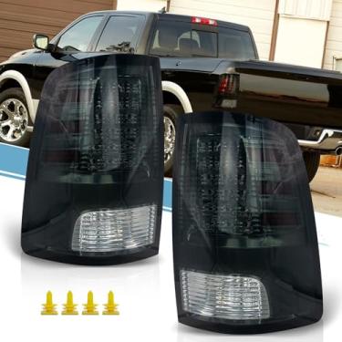 Imagem de VPIMOZO Conjunto de luz traseira LED fumê compatível com Dodge Ram 1500 2500 3500 2009-2018 Lâmpada de freio do lado do motorista e do lado do passageiro com lâmpada 2 peças (serve apenas para o