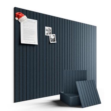 Imagem de Fluxynara Quadro de avisos grande de feltro 122 cm x 91 cm Alternativa para quadro de cortiça - pacote com 12 com 70 abas adesivas removíveis seguras, quadros de cortiça para paredes, quadro de