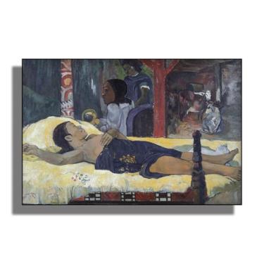 Imagem de OKRA Manet Canvas Wall Art - Te Tamari No Atua - Retrato - Decoração de quarto feminino - Adequado para estúdios de arte, banheiros e corredores. Sem moldura. 30 x 45 cm