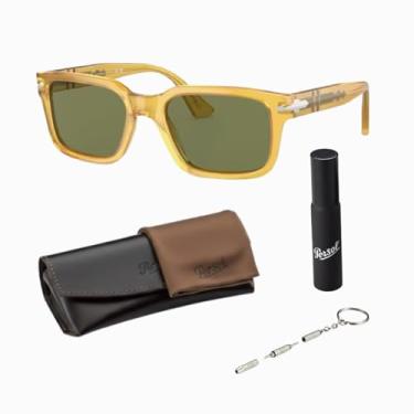 Imagem de Persol Óculos de sol retangulares PO3272S com kit oficial de óculos
