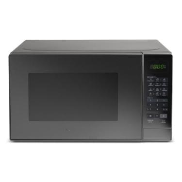 Imagem de Forno micro-ondas - capacidade de 20 litros, potência de 700 watts, porta com acabamento espelhado prateado, voltagem de 127 volts, especialmente adequado para casas pequenas e apartamentos.