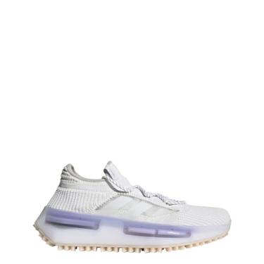 Imagem de adidas Tênis masculino casual NMD S1 com cadarço - Branco, Branco, 42