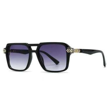 Imagem de JRLLFD Óculos de sol com tachas modelo redondo para homem (fotocrômico)