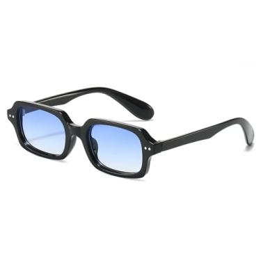 Imagem de Óculos de Sol UV400 - Pequenos Rebites, Design Jelly, Cores Gradientes, para Homens e Mulheres, Esportes ao Ar Livre, Corrida, Ciclismo, Preto e Azul Gradiente