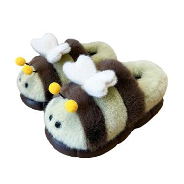 Imagem de Pantufas aconchegantes de bico fechado para mulheres com sola macia, uso interno e externo, design bonito e quente, Verde, 34
