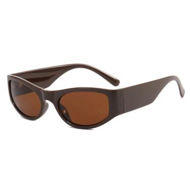 Imagem de Óculos de Sol Punk com Estampa de Leopardo e Pernas Largas, Unissex, Proteção UV400, Ideais para Esportes ao Ar Livre, Corrida e Ciclismo, Cor Marrom