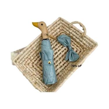 Imagem de Guarda-chuva Compacto E Dobrável Com Proteção Solar UPF 50, Estiloso E