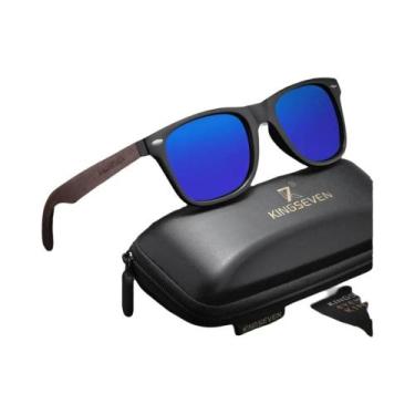 Imagem de Óculos De Sol Polarizados Vintage Em Madeira De Noz Preta Para Homens 