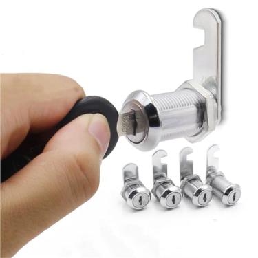 Imagem de Fechaduras cilíndricas de came caixa de correio para porta armário gaveta armário armário segurança móveis fechaduras com 2 chaves 1 peça (P-16 mm)