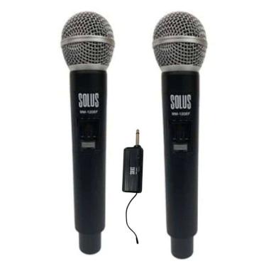 Imagem de Microfone Sem Fio Duplo Solus MM120D preto