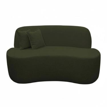 Imagem de Sofá Ondulado Orgânico Pequeno 2 Lugares Sala Bouclé