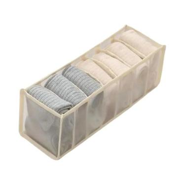 Imagem de Organizador De Gavetas Com 7 Divisórias Para Roupas Íntimas, Meias E S