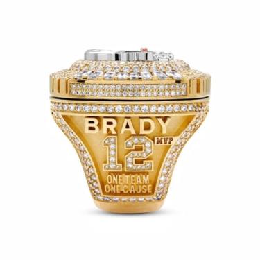 Imagem de TREASURE FOOTBALL TB 2020 CHAMPIONSHIP ANEL MVP #BRADY & LUXURY LEGEND VITORIOSO RARO SPORTS SÉRIE DE PRESENTE PARA FÃS - COLETA DE FÉRIAS DE FÉRIAS, Cristal Metal, Zircônia Cúbica, Cristal de metal