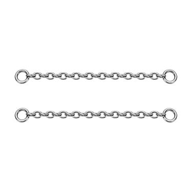 Imagem de GAGABODY G23 Brincos pendentes de corrente de borla de titânio para mulheres adolescentes fazendo joias de prata piercing de mamilo extensores de corrente, Titânio, Sem Pedra Preciosa