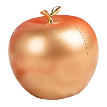 Imagem de predolo Caixa de presente em formato de maçã e rosa, porta-pingentes, ideal para aniversários, Dia Mães, casamentos e como presente de Dia dos Namorados, Ouro